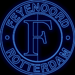 Feyenoord logo neon blue avatar
