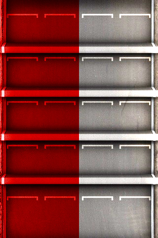 Rood/Witte boekenkast